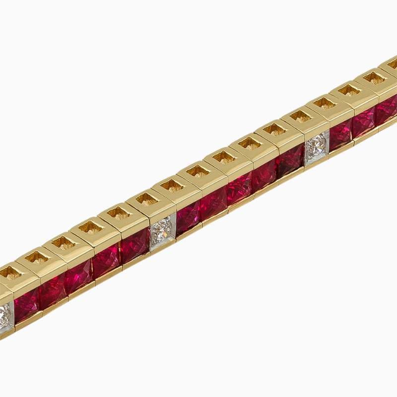 Channel-Set Ruby Bracelet - Image 4