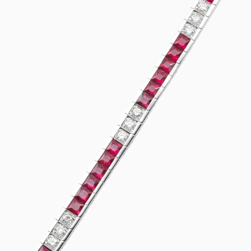 Channel-Set Natural Ruby Bracelet - Image 3