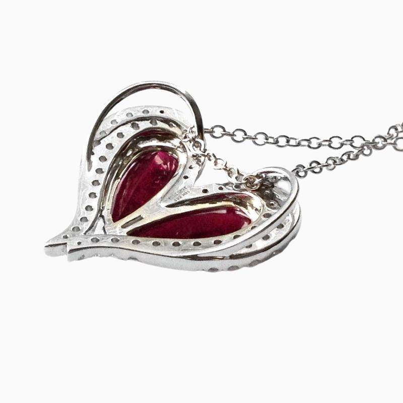 natural rubellite pendant