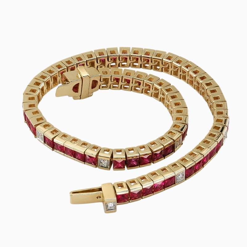 Channel-Set Ruby Bracelet - Image 2