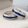 Sapphire Diamond Double Band Ring