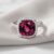 Oval Red Tourmaline Diamond Ring