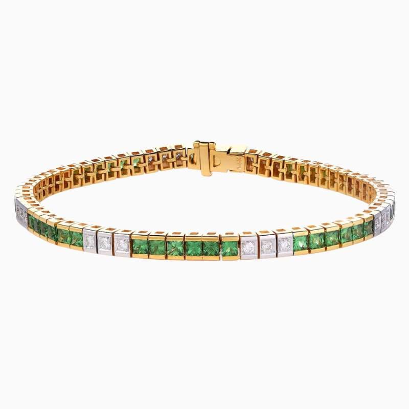Green Tsavorite Channel-Set Tennis Bracelet - Image 4