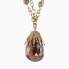 Natural brownish-orange diamond diamond pendant