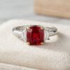 Burma Red Spinel Gemstone Ring