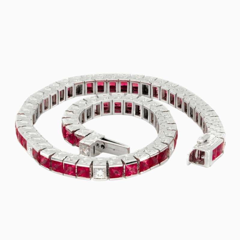 Channel-Set Ruby Bracelet - Image 6