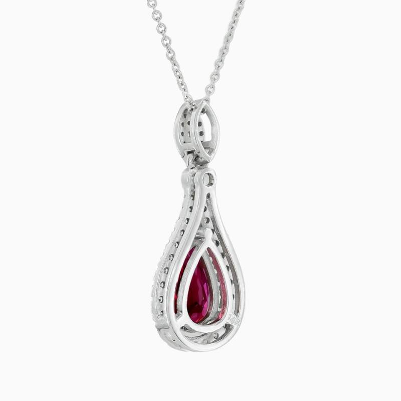 Natural ruby diamond pendant