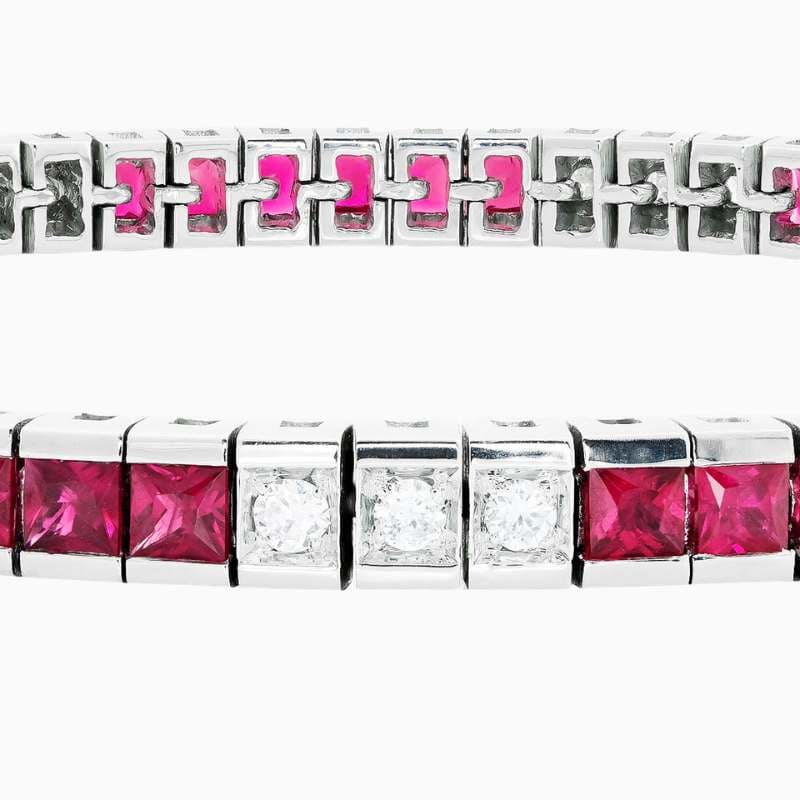 Channel-Set Natural Ruby Bracelet - Image 2