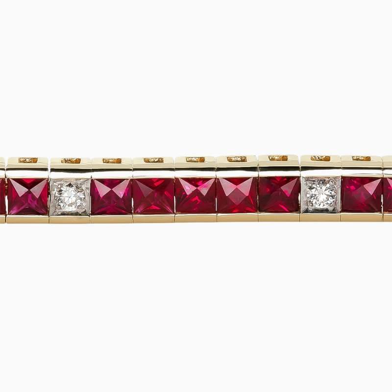 Channel-Set Ruby Bracelet - Image 3