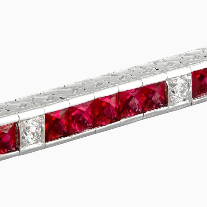 Channel-Set Ruby Bracelet - Image 7