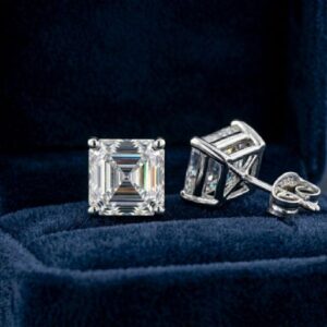 Asscher Cut Lab-Grown Diamond Stud Earrings