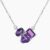 Natural amethyst pendant in 14K White Gold