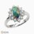 Natural Black Opal ring in Platinum