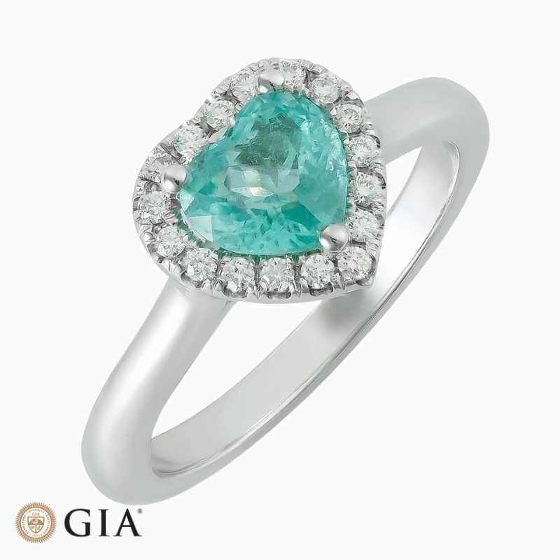 Brazilian Paraiba Diamond Gold Ring