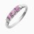 Natural Pink Sapphire ring in 18K White Gold