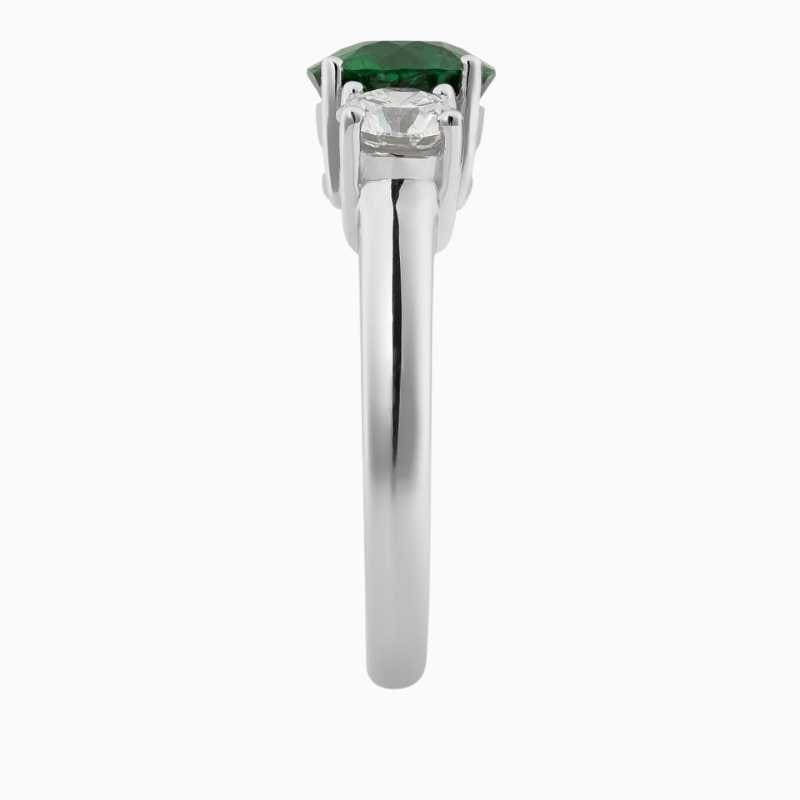 Tsavorite Garnet Diamond White Gold Ring - Image 3