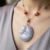 Lavender Jade Pendant with Multi Sapphire Chain