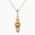 Natural citrine diamond pendant in 14K Yellow Gold