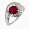 Mozambique Ruby Ballerina Diamond Ring