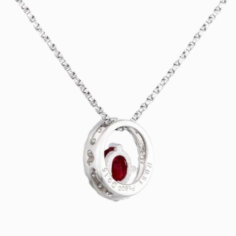 Natural Ruby in Platinum with 0.15 ct