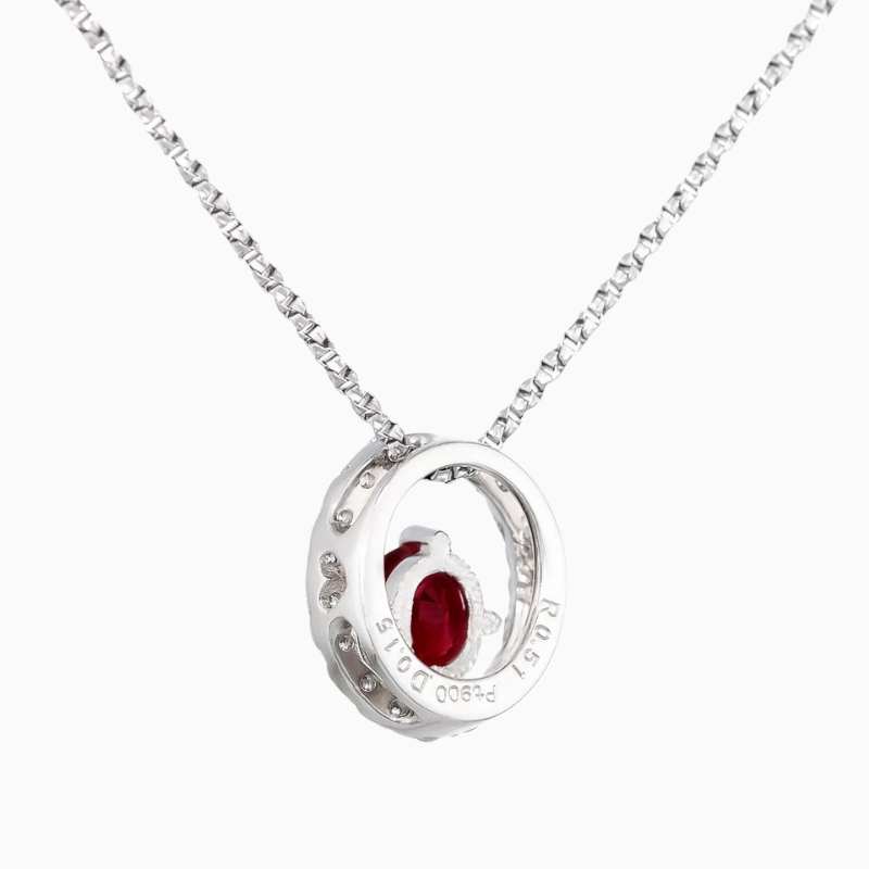 Natural Ruby in Platinum with 0.15 ct