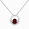 Natural ruby diamond pendant