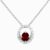 Natural ruby diamond pendant