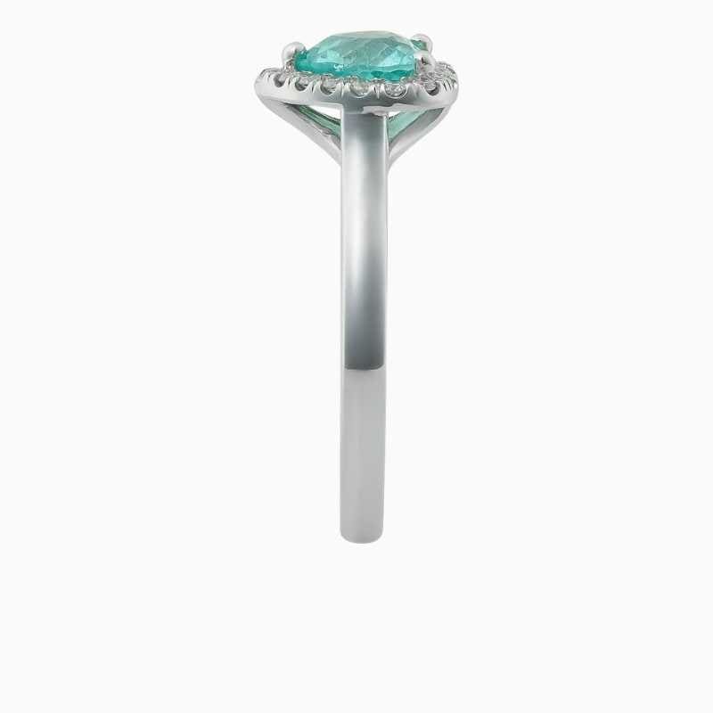 Brazilian Paraiba Diamond Gold Ring - Image 3