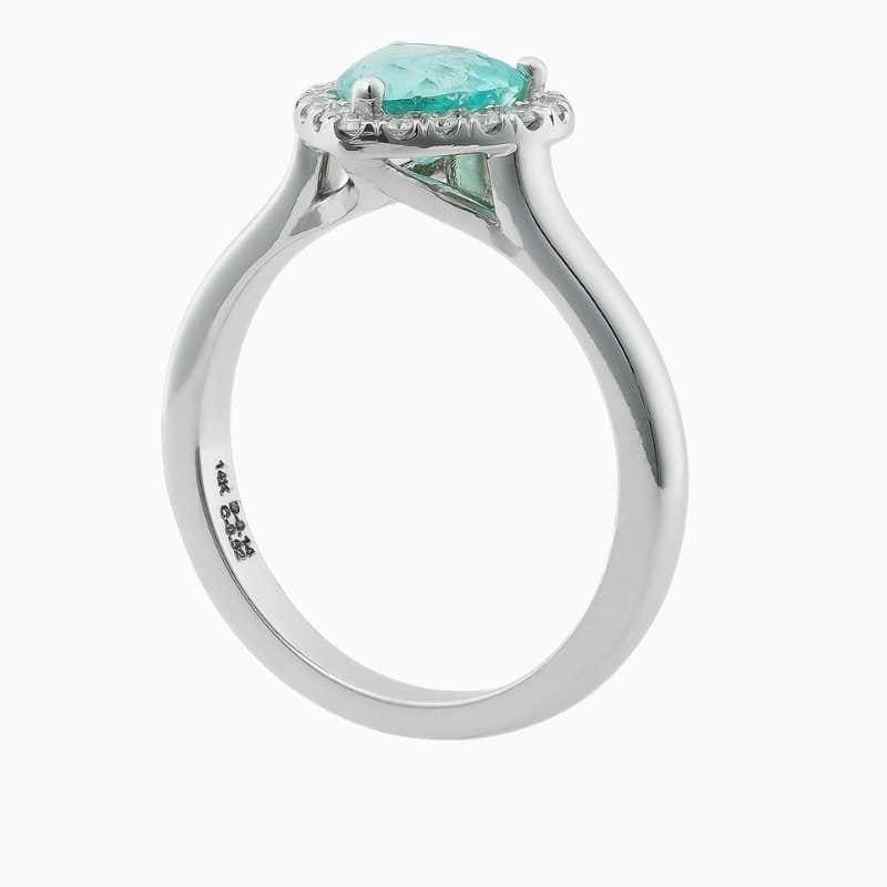 Brazilian Paraiba Diamond Gold Ring - Image 2