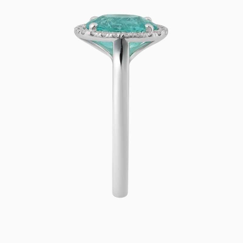 Paraiba Tourmaline Diamond Gold Ring - Image 2