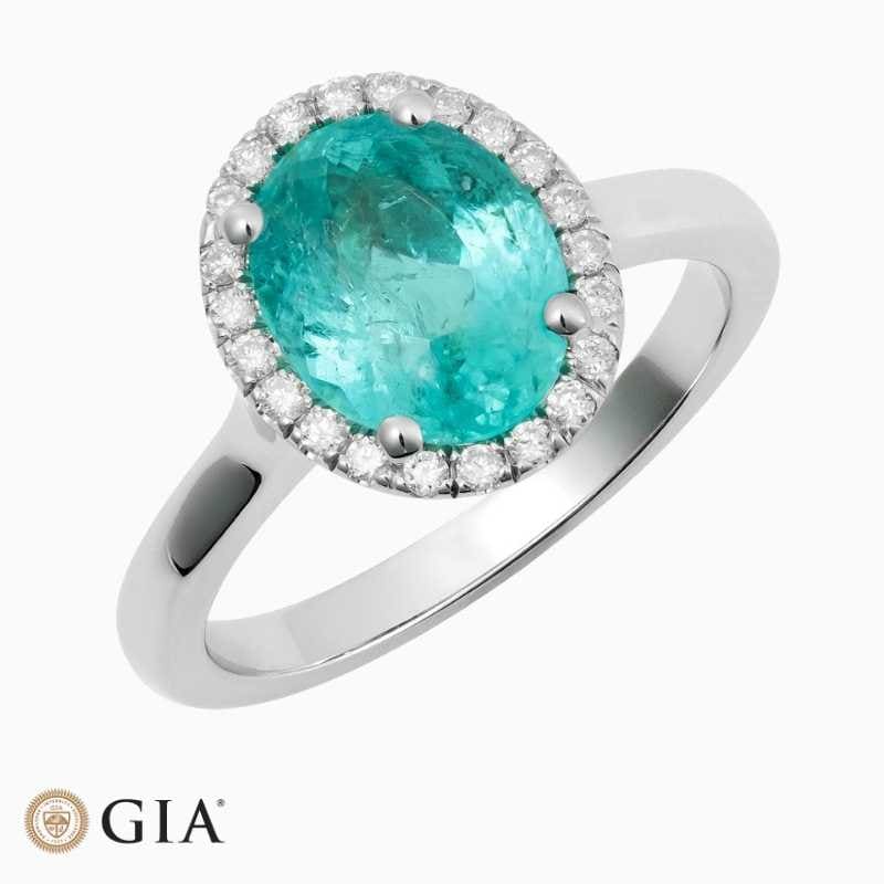 Paraiba Tourmaline Diamond Gold Ring