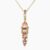 Natural imperial topaz diamond pendant in 14K Yellow Gold
