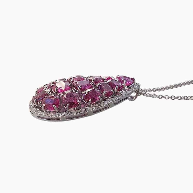 Natural Ruby in 14K White Gold