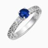 Vintage Style Sapphire Engagement Ring