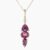 Natural grape garnet diamond pendant in 14K Yellow Gold