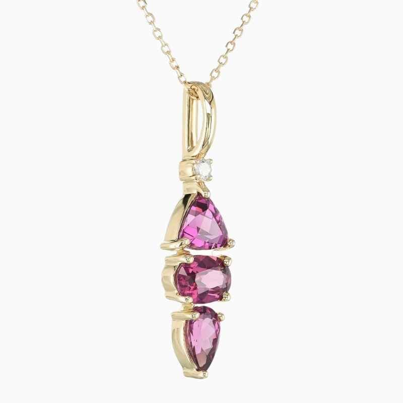 Natural grape garnet diamond pendant