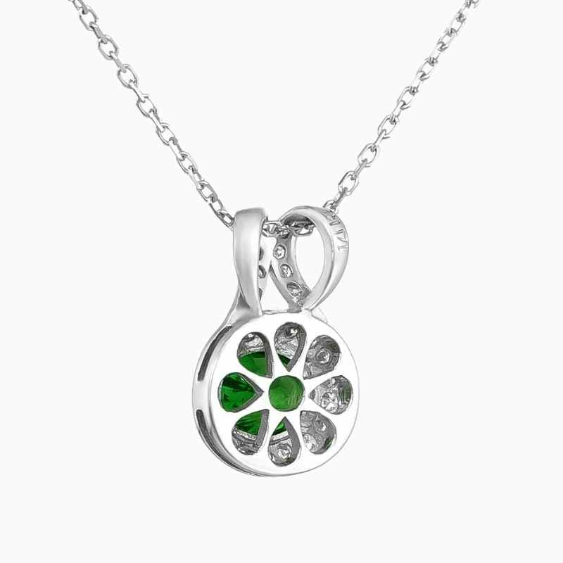 Emerald Spark Tsavorite Diamond Pendant - Image 3