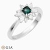 Natural Alexandrite ring in Platinum