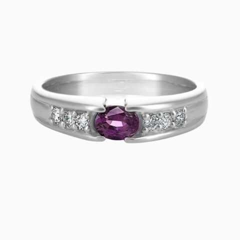 Natural Alexandrite ring in Platinum