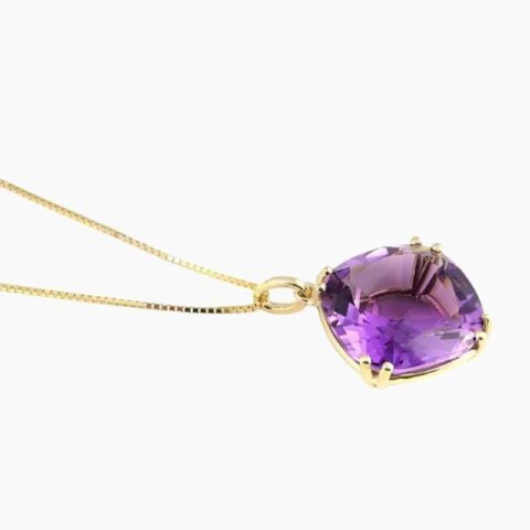 Natural amethyst pendant