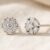 0.70 Carat Diamond Flower Stud Earrings