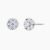 0 70 Carat Flower Natural Diamond Earrings