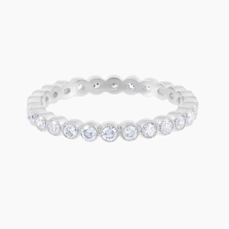 1 25 Carat Round Bezel Set Eternity Natural | Stud Gems