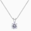 Lab Grown Diamond 4 Prong Solitaire Necklace