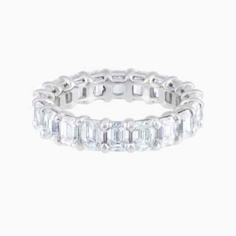 4 50 Carat Emerald Full Eternity Natural Diamond Band natural diamond ring