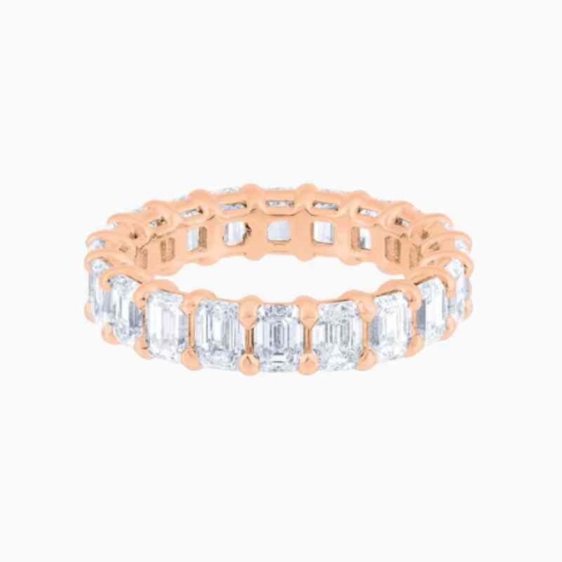 4 50 Carat Emerald Full Eternity Natural Diamond Band natural diamond ring rose gold