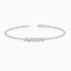 5 Station Graduate Bezel Set Lab Grown Diamond Flexible Bangle with lab grown diamonds in 14k solid gold