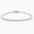 Alternating Green Emerald And Lab Grown Diamond Tennis Bracelet with lab grown diamonds in 14k solid gold