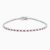 Alternating Ruby And Lab Grown Diamond Tennis Bracelet with lab grown diamonds in 14k solid gold