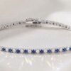 Alternating Sapphire and Natural Diamond Tennis Bracelet